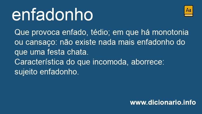 Significado de enfadonho