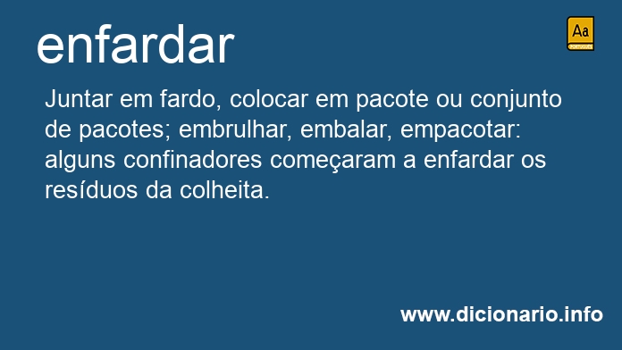 Significado de enfardar