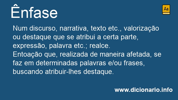 Significado de nfase