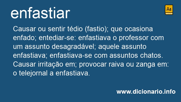 Significado de enfastiarei