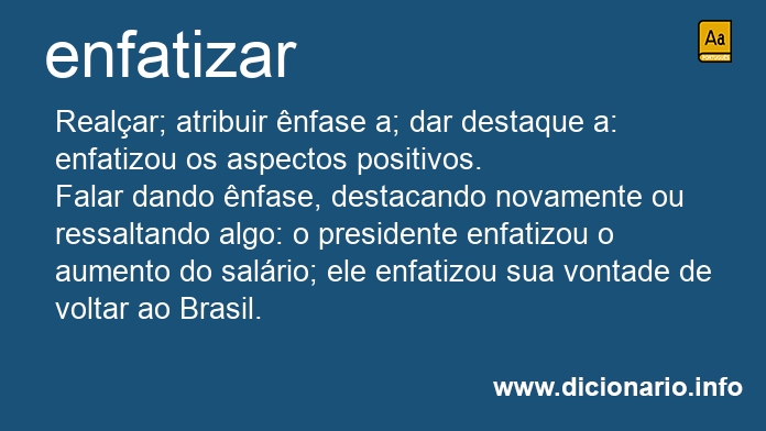 Significado de enfatizando