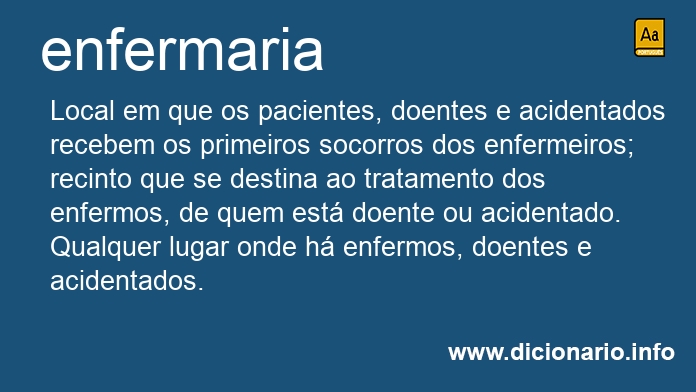 Significado de enfermaria