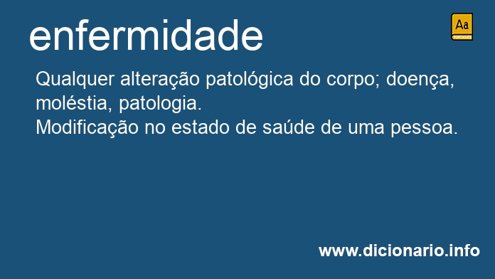 Significado de enfermidade