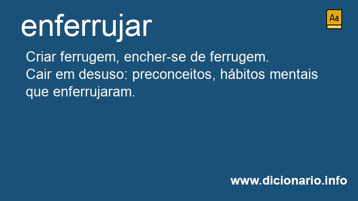Significado de enferrujar