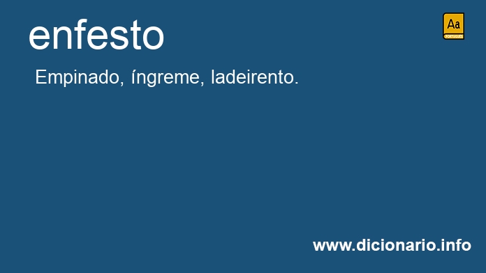 Significado de enfesto