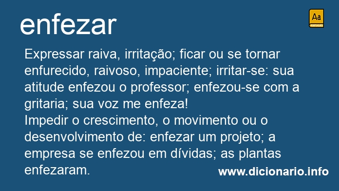 Significado de enfezarei