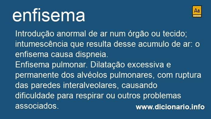 Significado de enfisemas