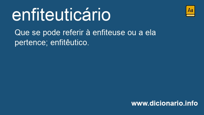 Significado de enfiteuticria