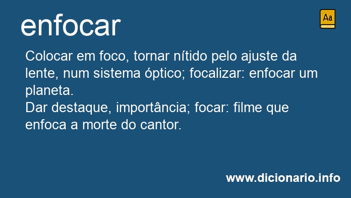 Significado de enfoca