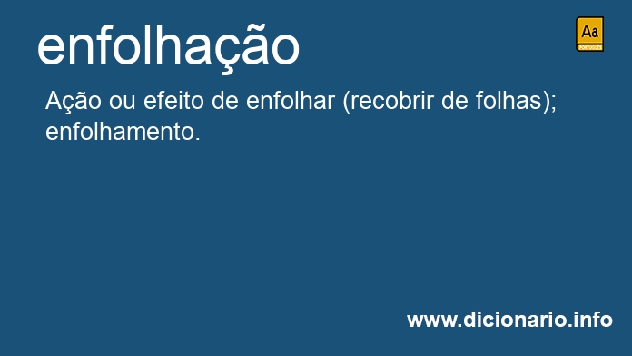 Significado de enfolhao