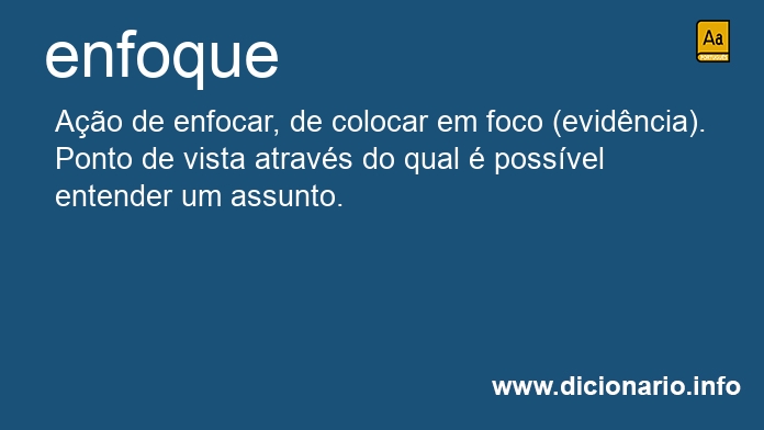 Significado de enfoque