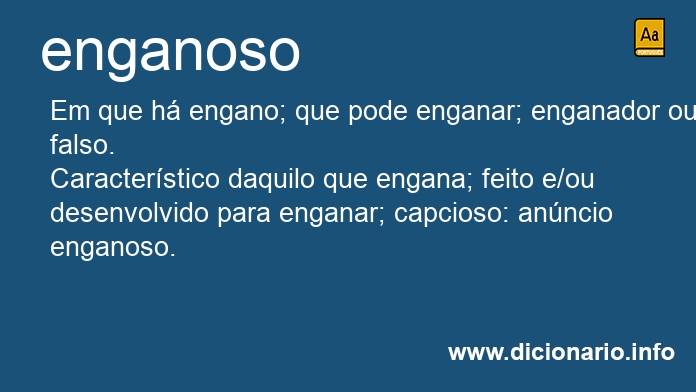 Significado de enganoso