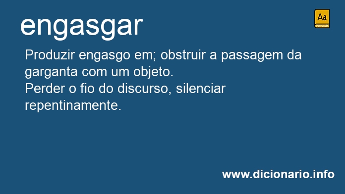 Significado de engasgaro