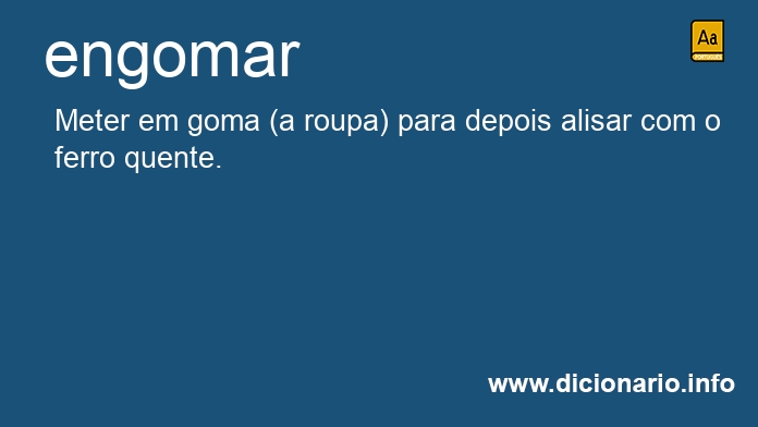 Significado de engomar