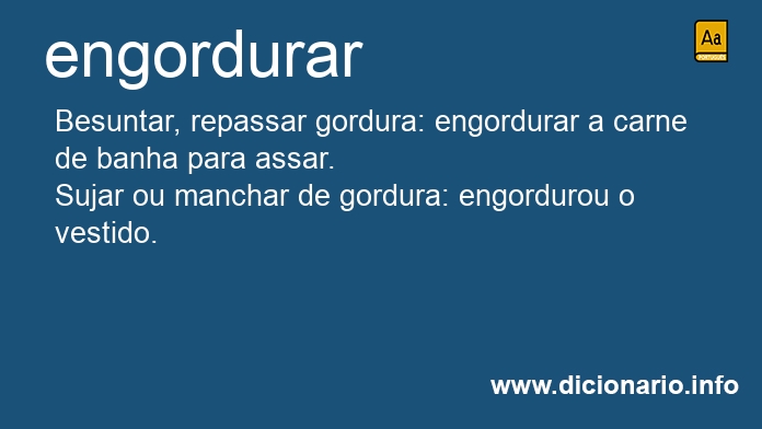 Significado de engordurar