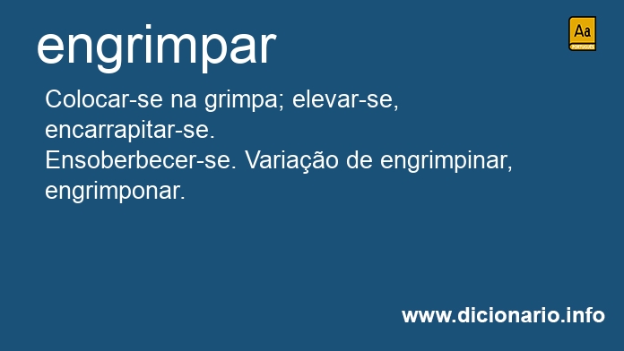 Significado de engrimpando