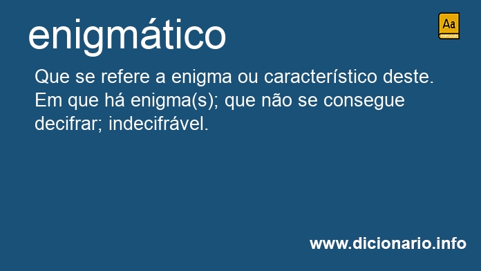 Significado de enigmtica