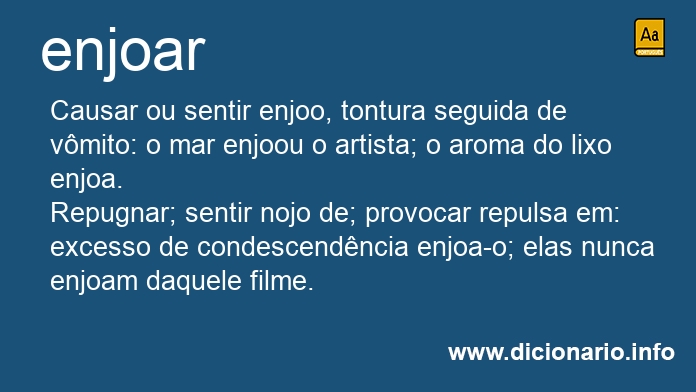 Significado de enjoarem