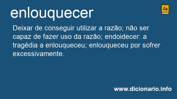 Significado de enlouquecei