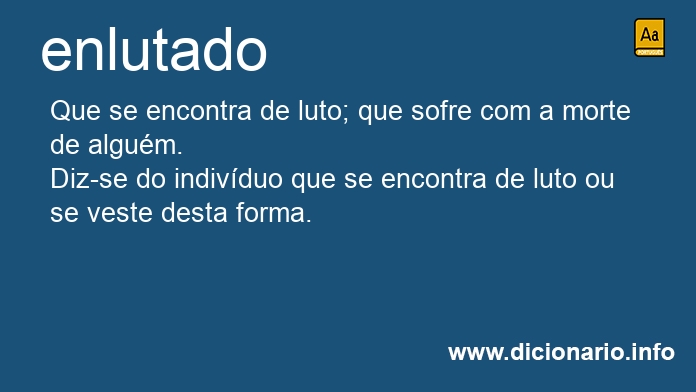 Significado de enlutado