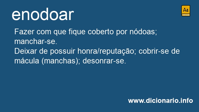 Significado de enodoar