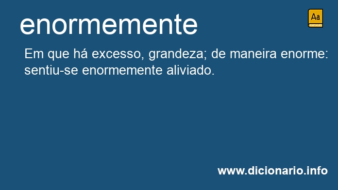 Significado de enormemente