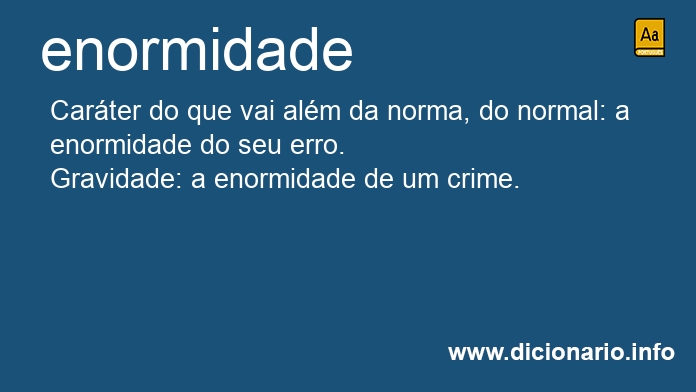 Significado de enormidades