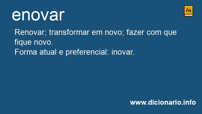 Significado de enovar