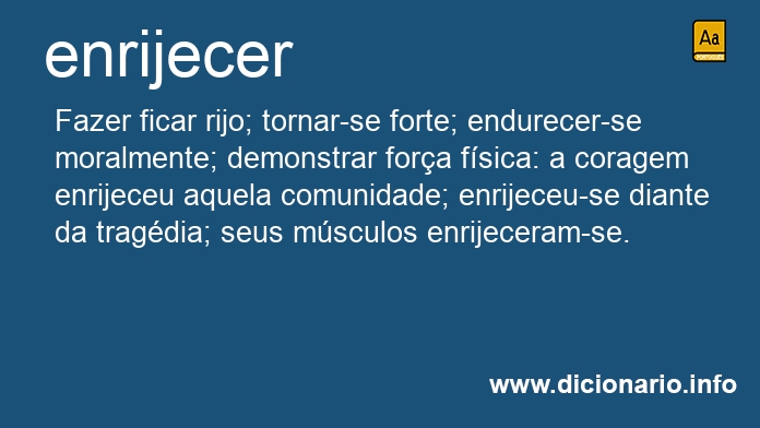 Significado de enrijecia