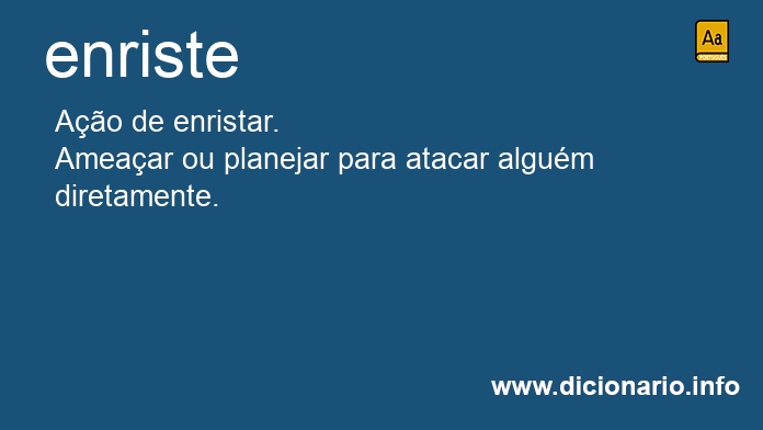 Significado de enriste