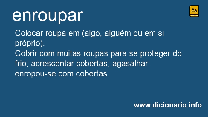 Significado de enroupar