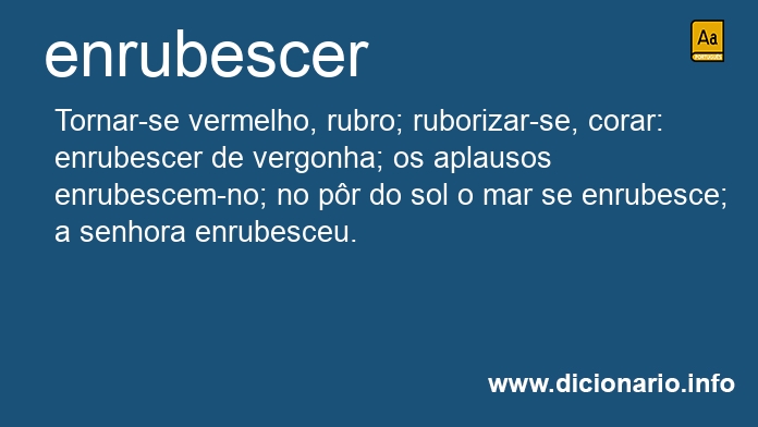 Significado de enrubescero