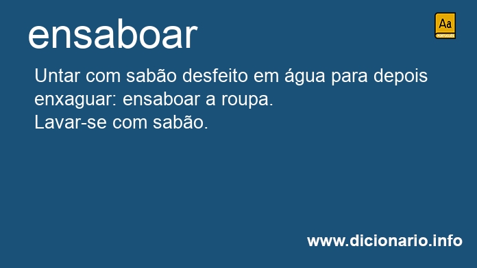 Significado de ensaboar