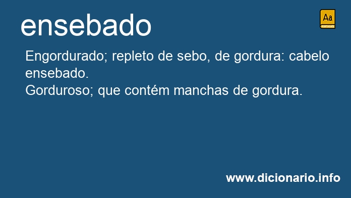 Significado de ensebado