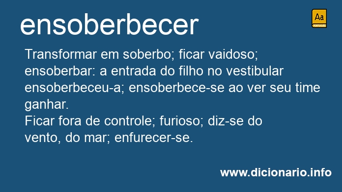 Significado de ensoberbeceremos