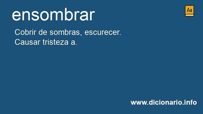 Significado de ensombra