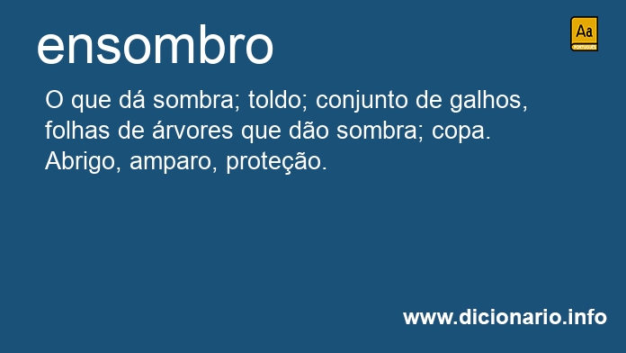 Significado de ensombros