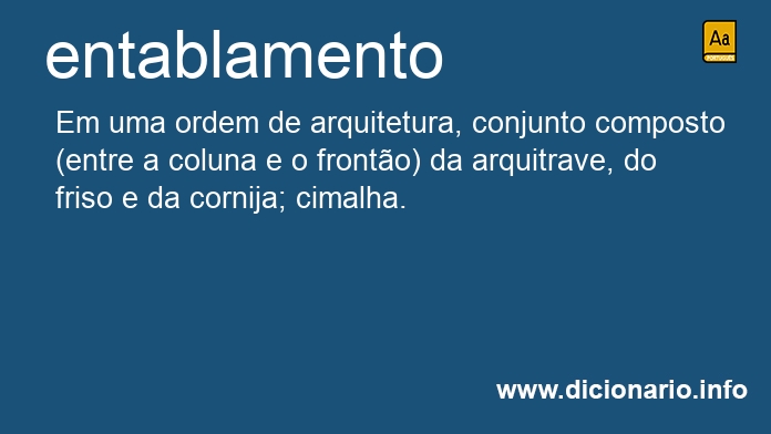 Significado de entablamento