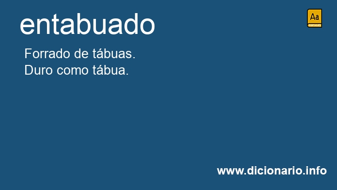 Significado de entabuado