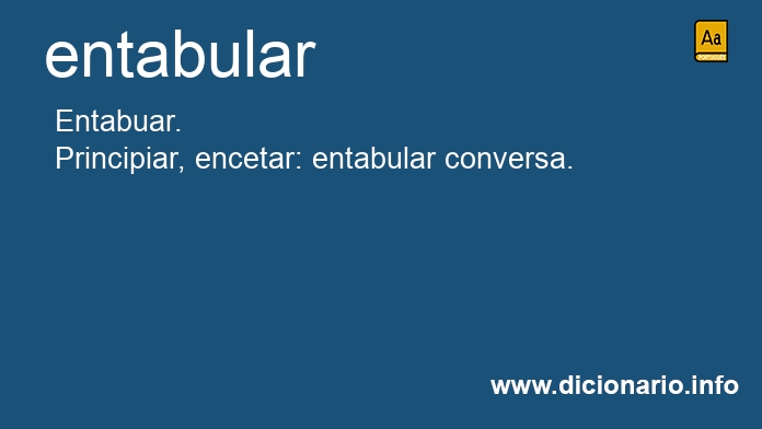 Significado de entabular