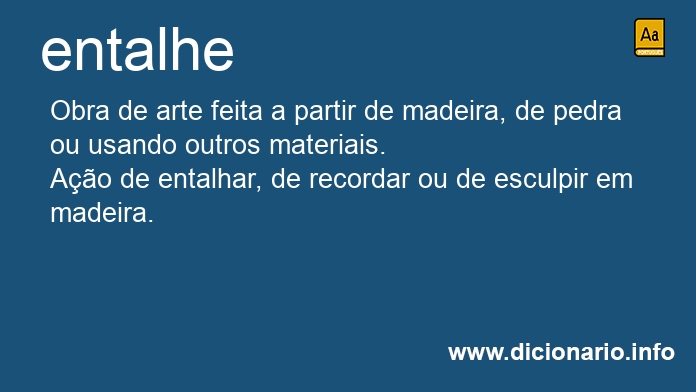 Significado de entalhe