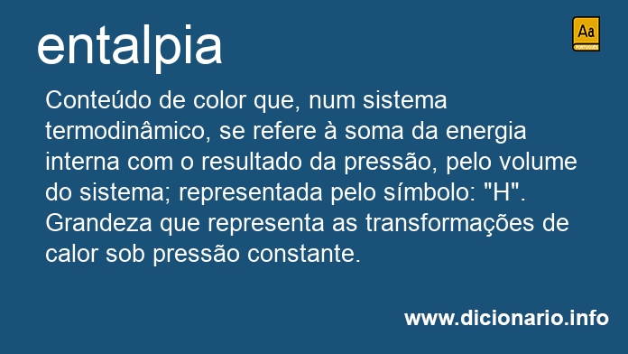 Significado de entalpia