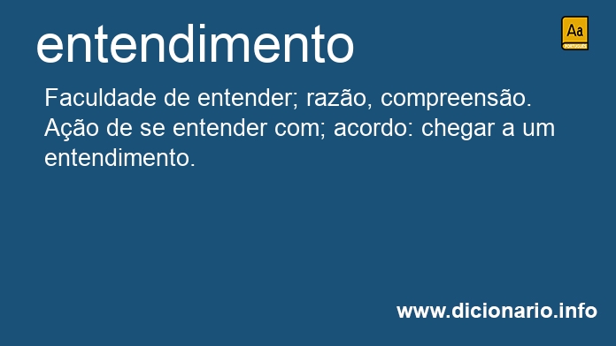 Significado de entendimento