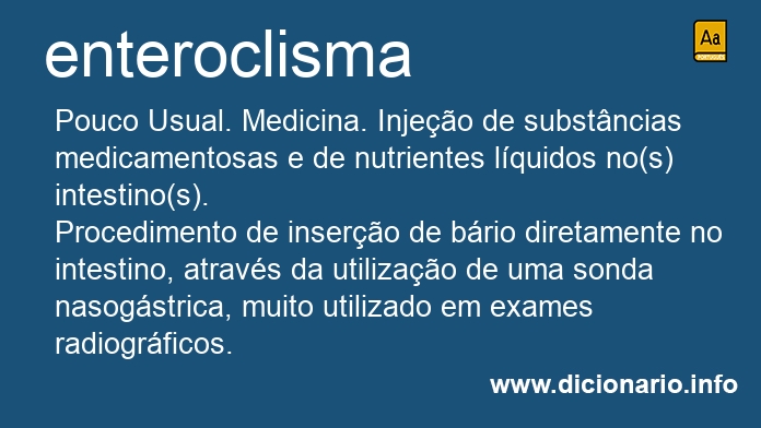 Significado de enteroclisma