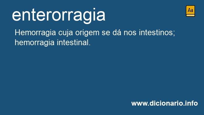 Significado de enterorragia