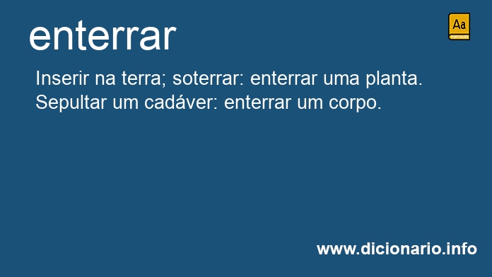 Significado de enterrara