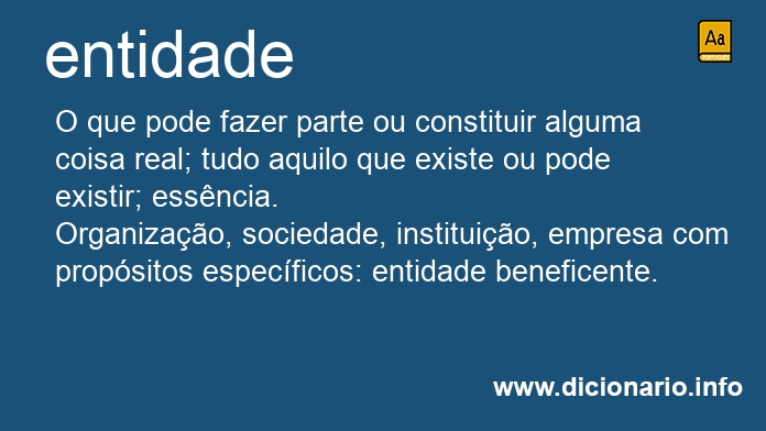 Significado de entidade