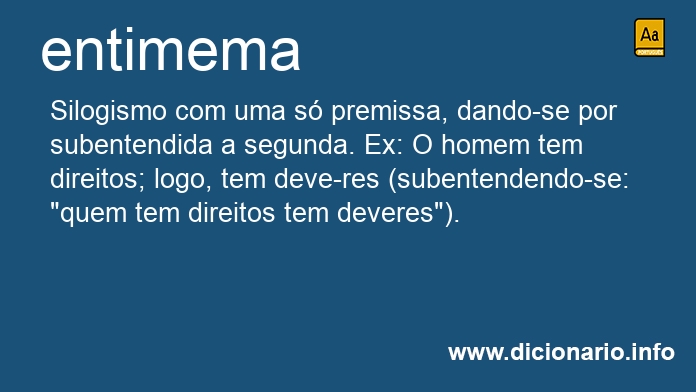 Significado de entimema