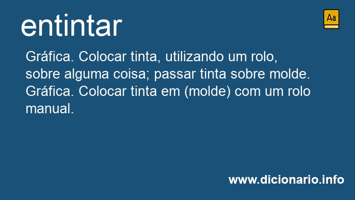 Significado de entintar