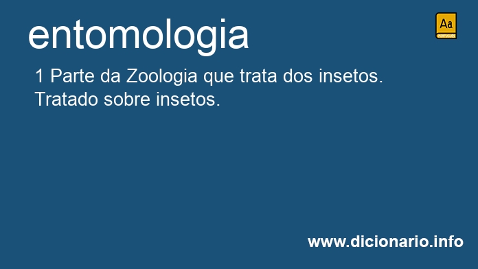 Significado de entomologia